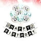 thumbnail image 4 of KAKOWELY Juego de 11 globos de látex con temática de panda para fiesta de cumpleaños, con confeti brillante, pancarta de panda para fiesta navideña (verde), 4 of 5