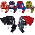 thumbnail image 2 of Pijamas de Los Vengadores para niños, ropa de dormir para niños, conjuntos de pijamas para bebés, Hulk Spider-Man, Capitán América, pijamas para niños, pijamas de algodón, ropa de dormir 2T Gao Jinjia LED, 2 of 2