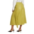 thumbnail image 3 of ELOQUII Women's Plus Size Double Belt Wrap Faux Leather Skirt, 3 of 5