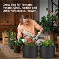 thumbnail image 3 of Plant Grow Bags 7 Gallon, Tomoato Planter Pots 5-Pack with Handles, Aeration Nonwoven Fabric, Heavy Duty Gardening Planter for Vegetable, Herbs and Flowers, Black, 3 of 7
