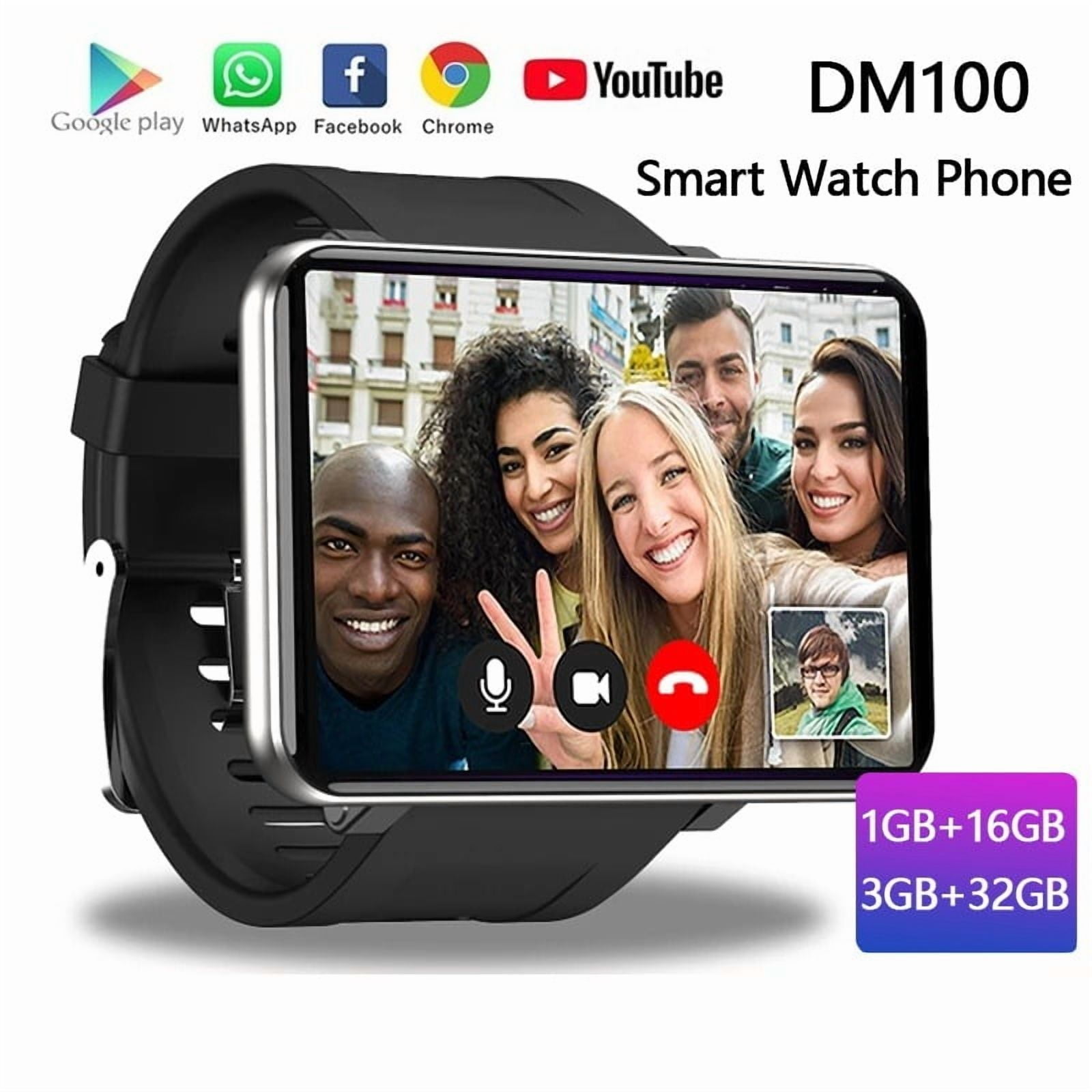 AIEK DM100 4G 2.86Inch Full Touch Screen Men Smart Watch 3GB+32GB ROM 5MP Camera WIFI Bluetooth GPS 2700mah Smartwatch For Android IOS