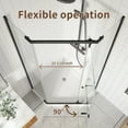 thumbnail image 3 of ACE DECOR Corner Shower Enclosure, 1/4 in. Clear Glass Pivot Shower Doors, 35.56" D x 35.56" W x 72" H Frameless Neo-Angle Shower Enclosure, Matte Black Finish, 3 of 9