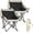 Beige, 2 Units, variant on Deluxe Oversized Camping Chair with Thick Padding, Cooler Bag, Cup Holder & Side Pocket, Foldable Lawn Chair for Outdoor Relaxation (1-Pack)