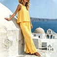 thumbnail image 4 of successthop Womens Travel Outfits for Airplane 2 Piece Set Vacation Travel Suit Summer Beach Clothes with Pockets Yellow, 4 of 7