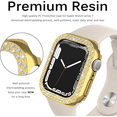 thumbnail image 3 of For Apple Watch Series 7 41 mm, Luxurious Crystal Rhinestone Rigid PC Frame Case Apple Watch Series 7 - All-Around Bumper Case (gold), 3 of 5