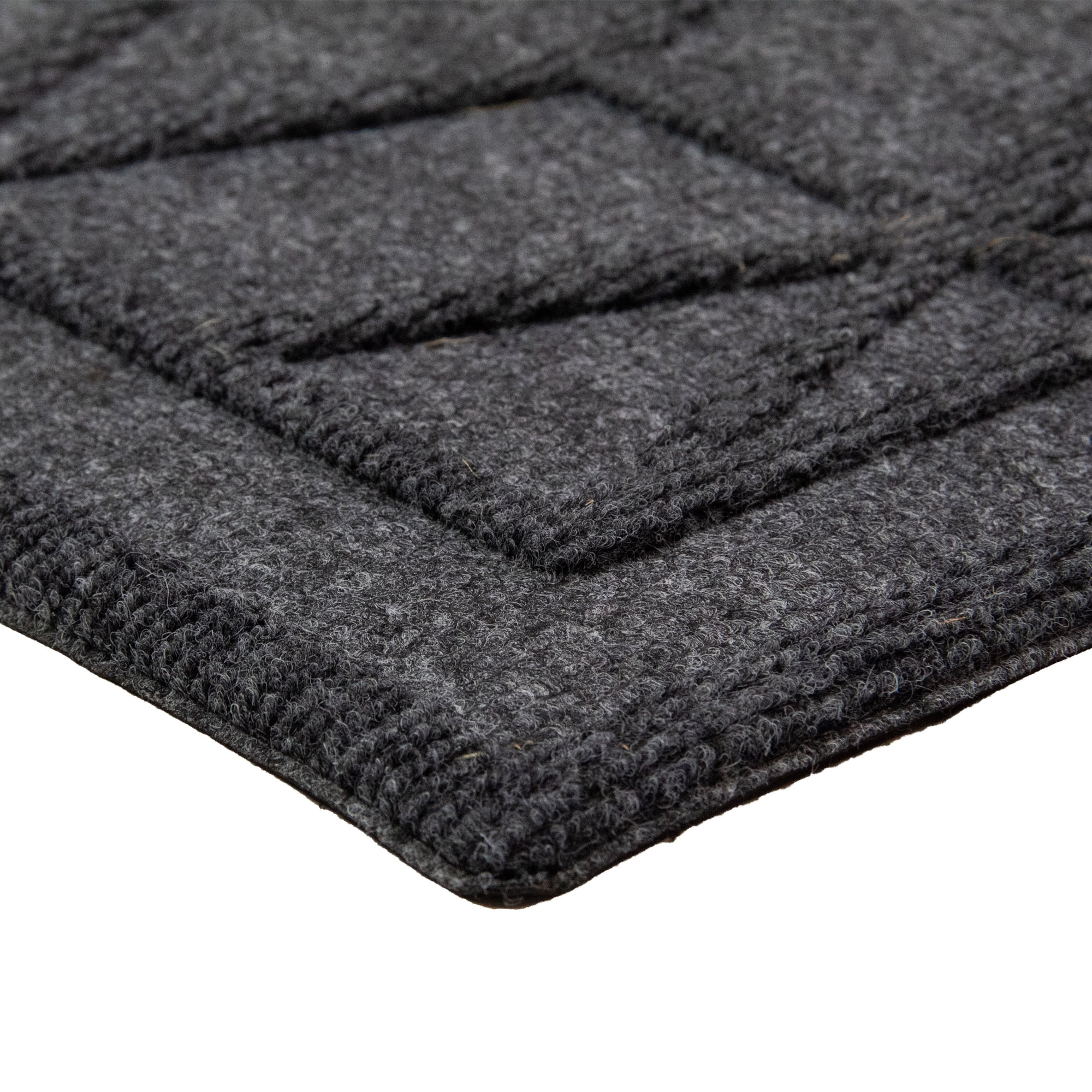 Northlight Modern Black Coir Outdoor Doormat, 1' x 2'
