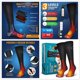 thumbnail image 3 of Black Calcetines calentados eléctricos térmicos USB al aire libre de invierno para mujeres hombres deportes al aire libre, 3 of 5