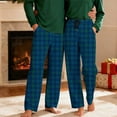 thumbnail image 2 of KeShDi Lounge Sleep Pj Bottoms Mens Flannel Pants Plaid Pants Men's Pajamas Casual Plaid Printing Loose Leisure Sports Elasticity Pants Straight Vintage Trousers with Pockets Multicolor L, 2 of 9