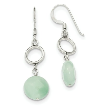 Core Silver Sterling Green Jade Earrings Sterling Silver Green Jade Earrings