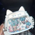 thumbnail image 1 of Mochila de cuero con diseño de gato para mujer, bolso de hombro informal, Lolita Jk, Harajuku, estilo universitario, pequeña, Ita, 1 of 5