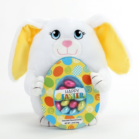 Progressive Gift White Bunny Plush Candy Gift Easter