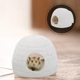 thumbnail image 2 of Ceramic Small Animal Nest Hideout Hut for Hamsters - Adorable Cage Hideaway, 2 of 7