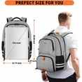 thumbnail image 4 of Ytonet Travel Backpack for Men & Women, Water-Resistant Sports Backpack with Shoe Compartment, Fits 15.6-inch Laptop – Ideal for Workouts, Camping, Hiking, Gray, 4 of 8