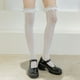 thumbnail image 2 of Medias de rejilla Sonducket 2 uds Lolita transpirables y de alta elasticidad blanco hasta los muslos, 2 of 6