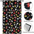 thumbnail image 4 of Kids Room Window Curtain 82 in x 63 in, Red and Black Bedroom Curtains for Kids Room Decor, 2 Panels 41 x 63 Living Room Cartoon Mouse Window Curtains for Girls and Boys, 4 of 5
