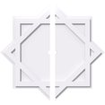 thumbnail image 1 of Ekena Millwork CMP26AL2-01000 26 in. OD x 1 in. ID Square Axel Architectural Grade PVC Contemporary Ceiling Medallion - 2 Piece, 1 of 1