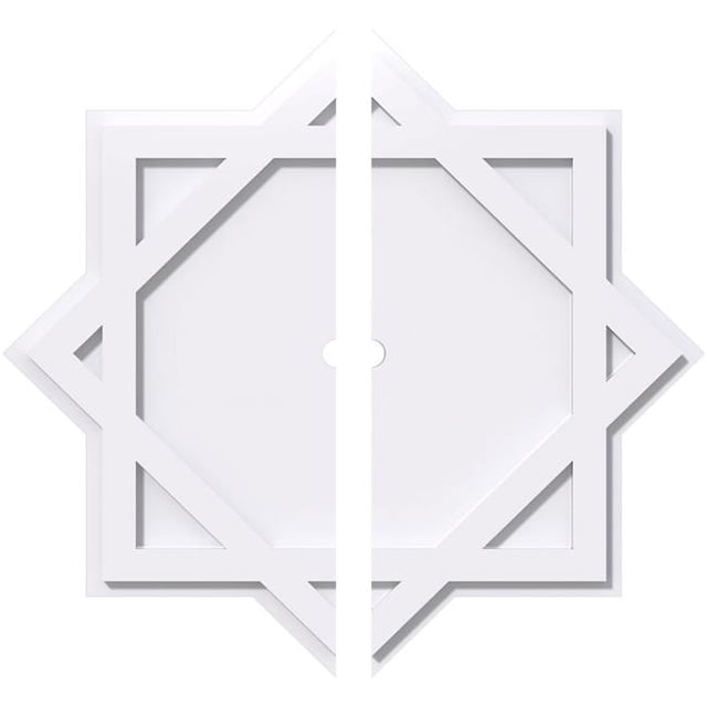 Ekena Millwork CMP26AL2-01000 26 in. OD x 1 in. ID Square Axel Architectural Grade PVC Contemporary Ceiling Medallion - 2 Piece