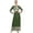 Olive Green, variant on Bimba Women's Casual Floral Digital Printed Long Black Maxi Designer Dress-4