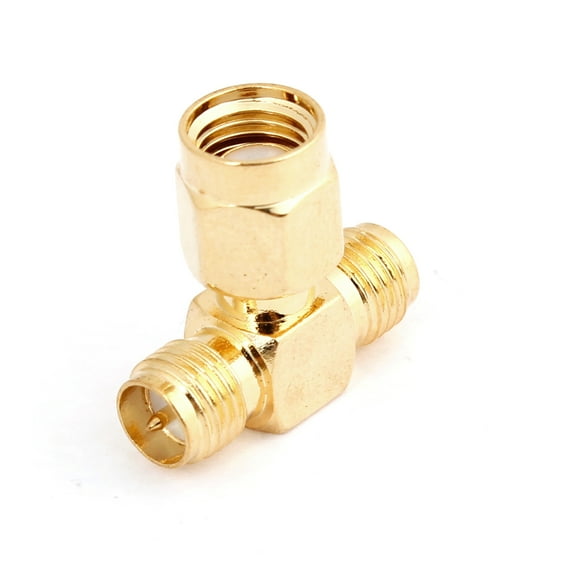 Unique Bargains Dual-antenna Connected Equipment RP-SMA Female to 2 RP-SMA Male Connector