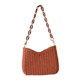 thumbnail image 2 of Bolsa de mano con cadena para mujer, Bolsa de mano informal tejido de color sólido de paja para mujer (naranja) Likrtyny Para Estrenar, 2 of 6