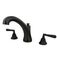 thumbnail image 1 of Kingston Brass KS4325HL 8 Inch -18 Inch Widespread Roman Tub Filler - Oil Rubbed Bronze, 1 of 6