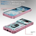 thumbnail image 4 of Phone Case for Google Pixel 10 Pro XL, Slide Camera Cover Ring Kickstand Heavy‑Duty Shockproof Cover,Green&Pink, 4 of 8