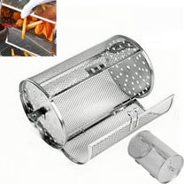 Rotisserie Basket Stainless Steel Rotating Grill Basket Chicken Wing Basket for Grill