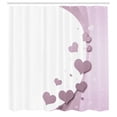 thumbnail image 2 of Ambesonne Love Shower Curtain, Valentines Day Romance Print, 69"Wx84"L, Purple Grey, 2 of 4
