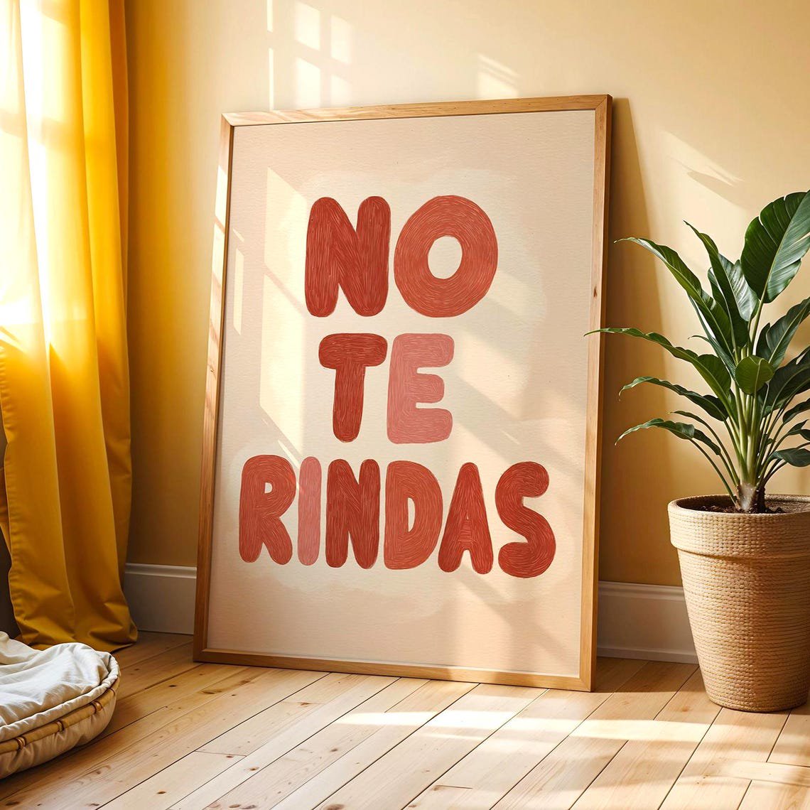 No Te Rindas Spanish Poster Latinx Motivational Wall Art, Unframed Poster