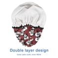 thumbnail image 4 of Shower Caps,Red Skull Rose Pattern Waterproof Shower Cap for Women 4 Pieces,Double Reusable Hair Cover for Shower PEVA Elastic Stretch Hem, 4 of 7