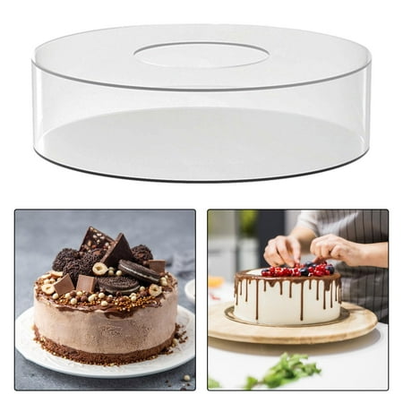 

Clear Acrylic Fillable Cake Stand Flower Storage for Wedding Party Christmas 25cmx10cm with cover