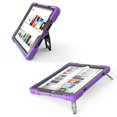 thumbnail image 4 of iPad 10.2 Case, iPad 7th Generation Case, Dteck Heavy Duty Rugged Shockproof 3 Layer Full Body Protection Case with Kickstand / Pencil Holder / Pencil Cap, For iPad 10.2" A2200/A2198/A2232, Purple, 4 of 4