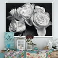thumbnail image 3 of Designart Bunch of Roses Black and White FLOAT FRAME WALL ART, 3 of 3