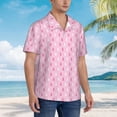 thumbnail image 3 of Balery Breast Cancer Awareness5 Camisas hawaianas de manga corta para hombre, camisas playeras de corte holgado, camisas de vacaciones con botones,3X-Large, 3 of 7