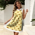 thumbnail image 4 of Short Sets Women 2 Piece Outfits Summer Crew Neck Tank Top and Shorts Set Sleeveless Cute Matching Sets Lounge Wear Yellow XL, 4 of 7