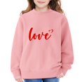 thumbnail image 2 of YunPes Oversized Sweatshirt for Girls Cute Heart Print Pullover Tops Teen Girls School Fashion Crewneck Tops Kids Birthday Outfits, 2 of 6