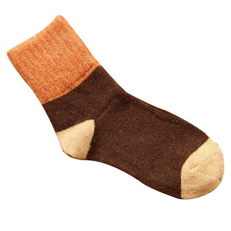 SHOPFIVE  Women Girls Knit Rabbit Wool Socks Warm Winter Kids Christmas Gift Cute (Best Material For Warm Socks)
