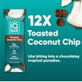 thumbnail image 3 of IQBAR Brain and Body Keto Protein Bars - Toasted Coconut Chip Keto Bars - 12-Count Energy Bars - Low Carb Protein Bars - High Fiber Vegan Bars and Low Sugar Meal Replacement Bars - Vegan Snacks, 3 of 6