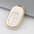thumbnail image 3 of Key Fob Cover Compatible with Honda Accord Civic HR-V CR-V Pilot Sport SI EX EX-L Touring 2022-2026 Keychain Case Holder Protector,White,  Keyring, 3 of 6