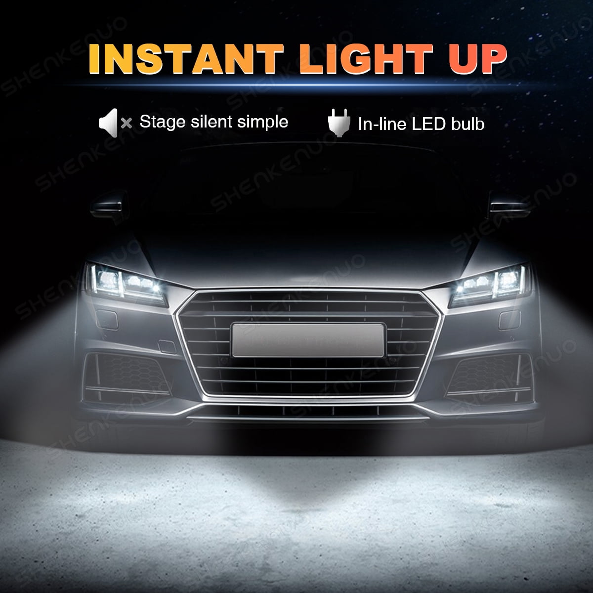 For Jeep Cherokee 2014-2015 LED Headlight Bulbs Set High Low Beam Fog light Lamp Replacement Kit 4pcs