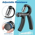 thumbnail image 2 of Hyasfey Grip Strength Trainer 5-60KG Resistance Adjustable Men Women Forearm Exerciser Hand Grip Power Strengthener Developer Fitness Equipment, 2 of 7