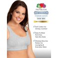 thumbnail image 3 of Fruit of the Loom Women's Tank Style Cotton Sports Bra 6-Pack, Size 34, 3 of 8