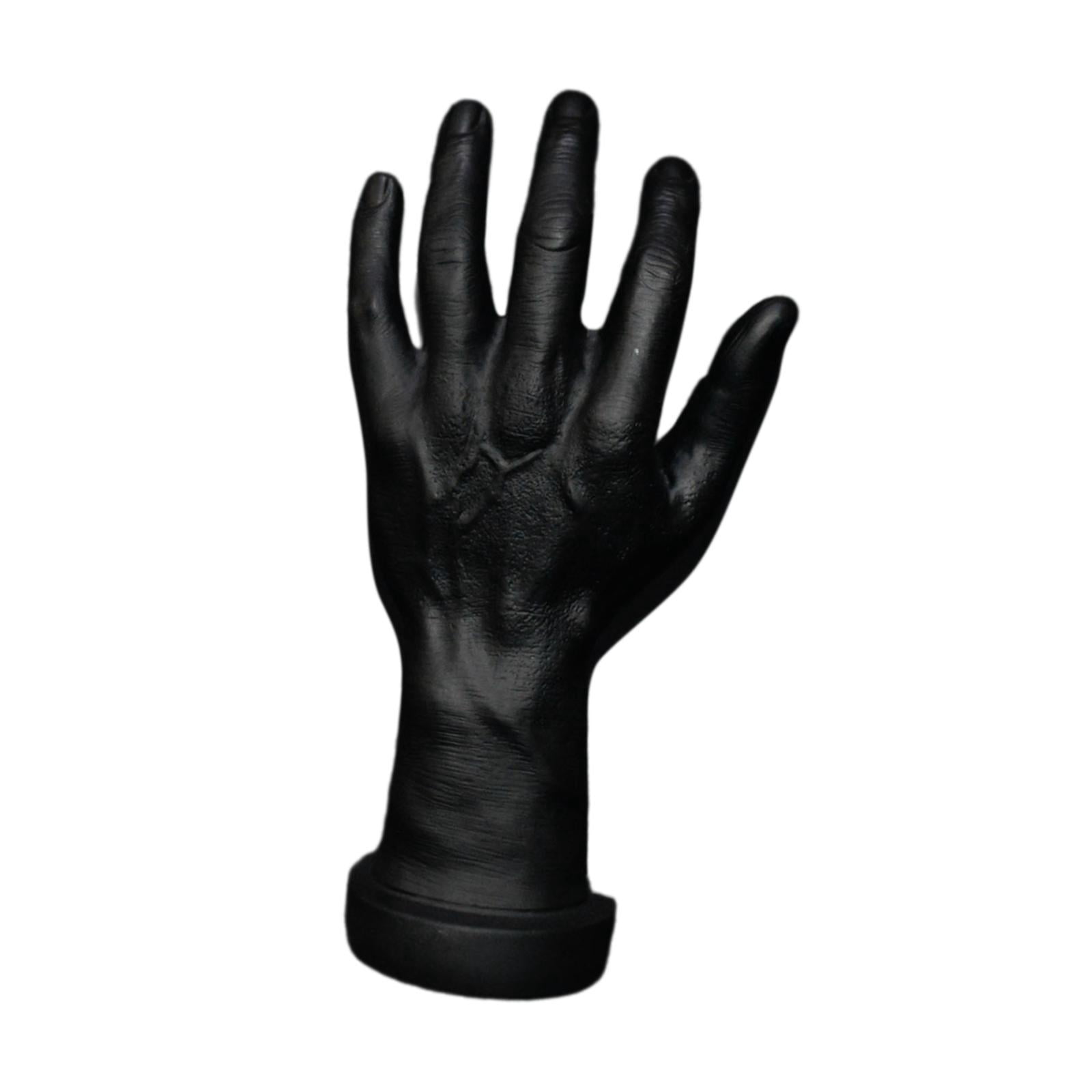 Serenable Hand Model Jokes Toy Lifelike,Photo Props,Fake Hand Mannequin Hand for Cosplay Decoration Jewelry Display Party Nail Training black