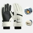 thumbnail image 4 of COMVALUE Women Ski Glove Touchscreen Windproof and Waterproof Gloves Snow Glove for Skiing Cycling Snowboard for Women Men (Beige, One Size), 4 of 4