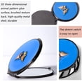 thumbnail image 4 of Portable Foldable Metal Makeup Travel Makeup Mirror with Cartoon Animal Design, Double-Sided 1X/2X Compact Makeup Mirror Pocket Makeup Mirror (Round,Drip Blue), 4 of 7