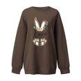 thumbnail image 3 of Hauts Chauds pour Femmes Hiver Aguichant Col Rond Manches Longues Hauts Imprimés Chandails à Capuche Réguliers Chandail en Molleton Blouse Tenues de Sortie pour Femmes en Liquidation, 3 of 4