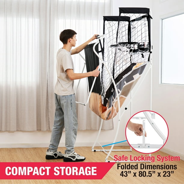 2-Player EZ-Fold Arcade Basketball Game, Powered by Adapter, by MD