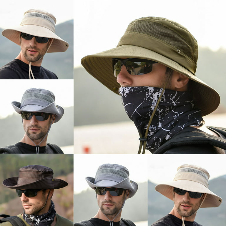 Men Women Arctic Breathable Hat Heatstroke UV Protection Sunshade Walking  Outdoor Fishing Bucket Cap Retro Cargo 