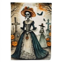40 x 28 in. Unisex La Catrina Skeleton Spooky Halloween House Flag