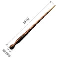 thumbnail image 3 of Varita mágica de madera tallada a mano, diseño artesanal, 38 cm, 3 of 6